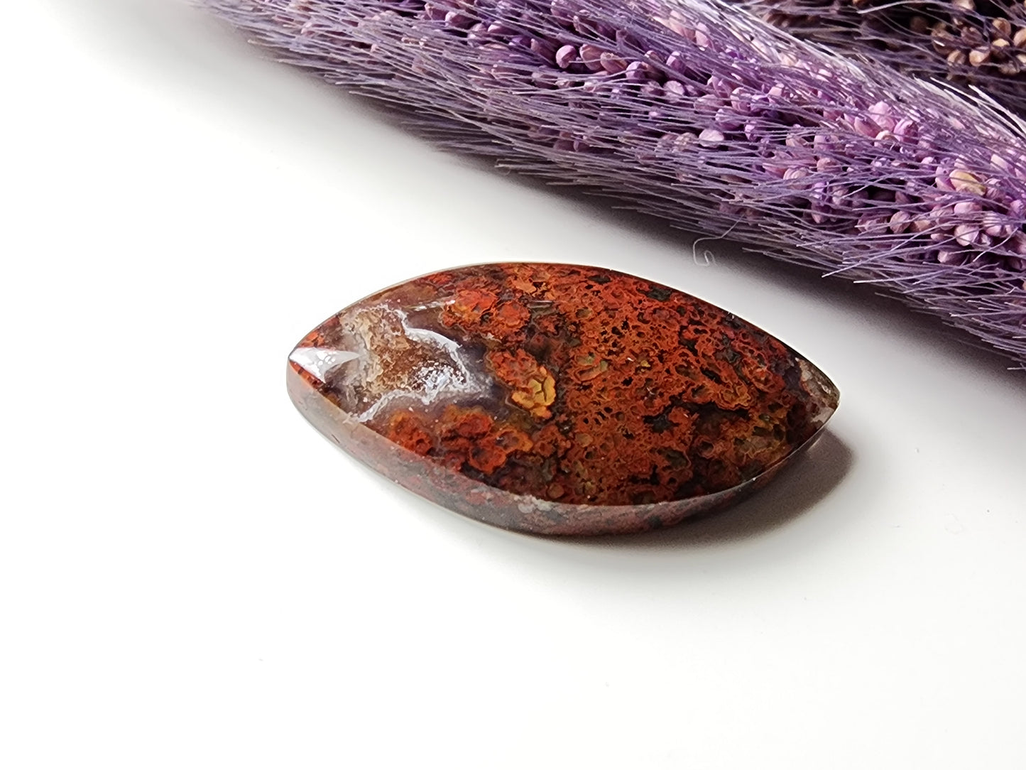 Brenda plume agate with druzy pocket