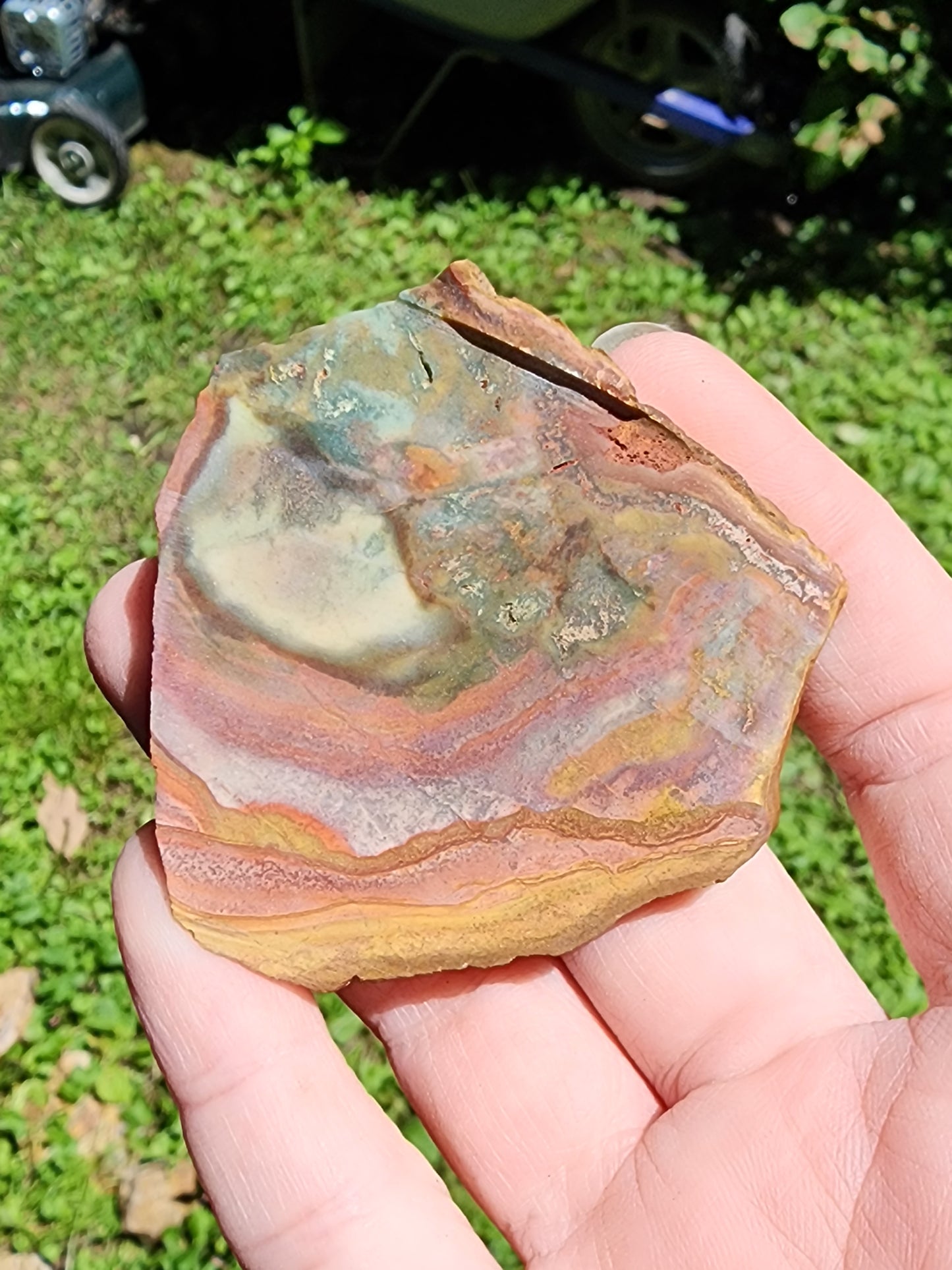 Polychrome jasper slab
