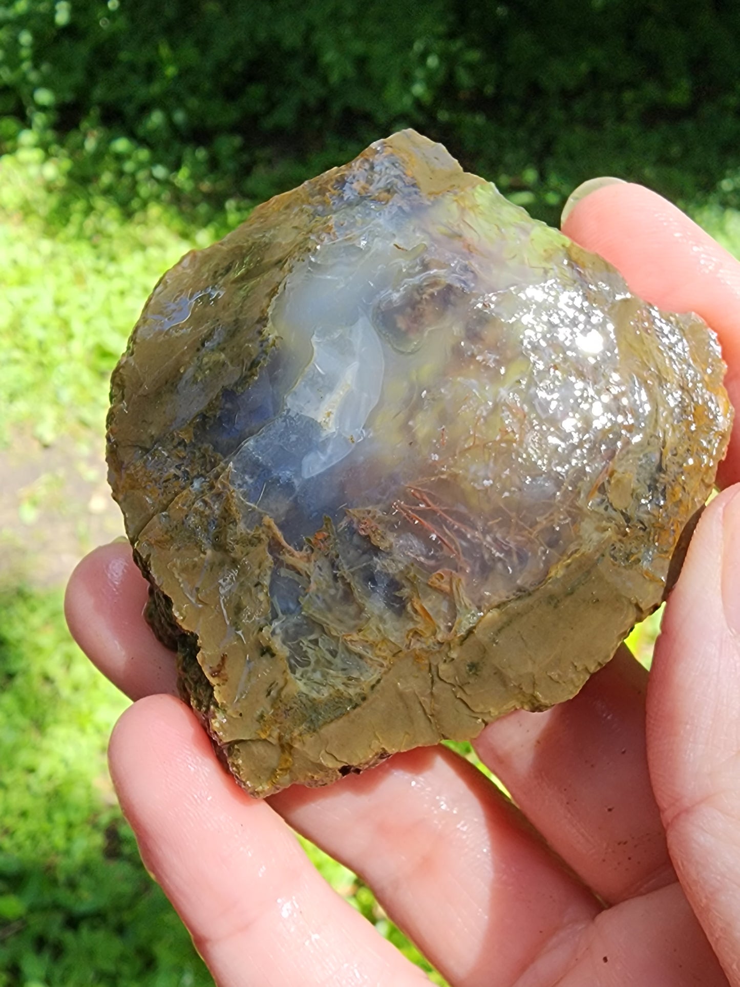 Priday Thunderegg moss agate slab/chunk