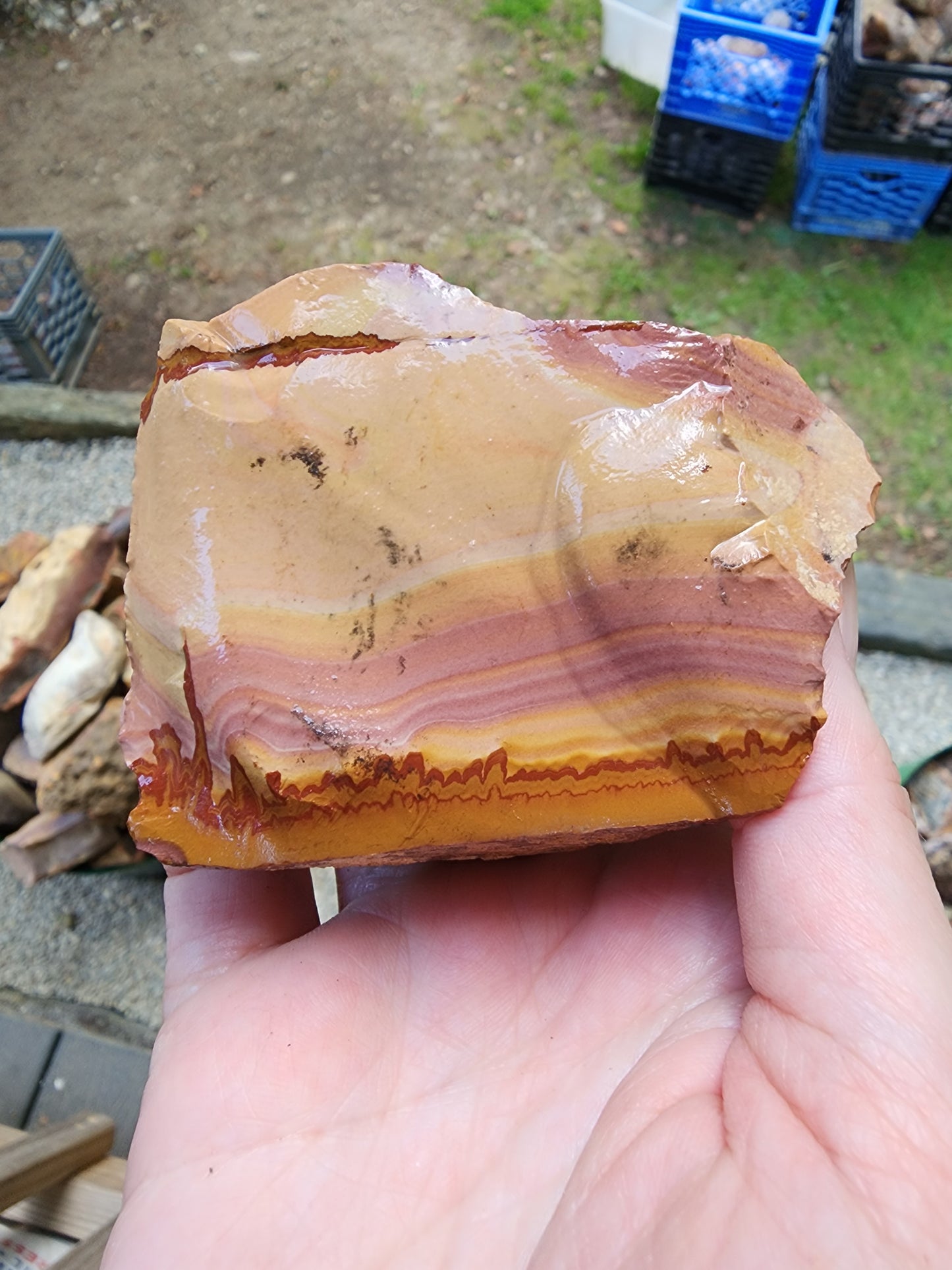 Red Falcon jasper rough chunk
