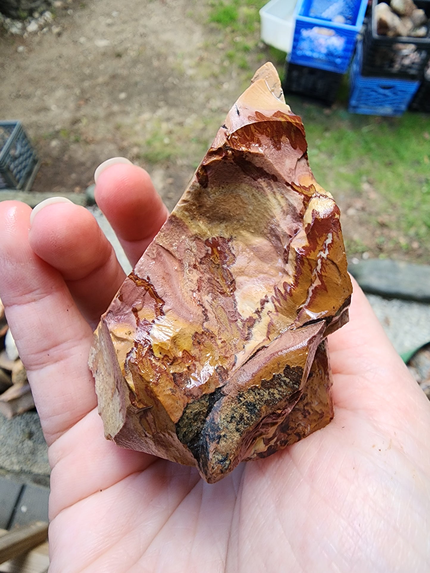 Red Falcon jasper rough chunk