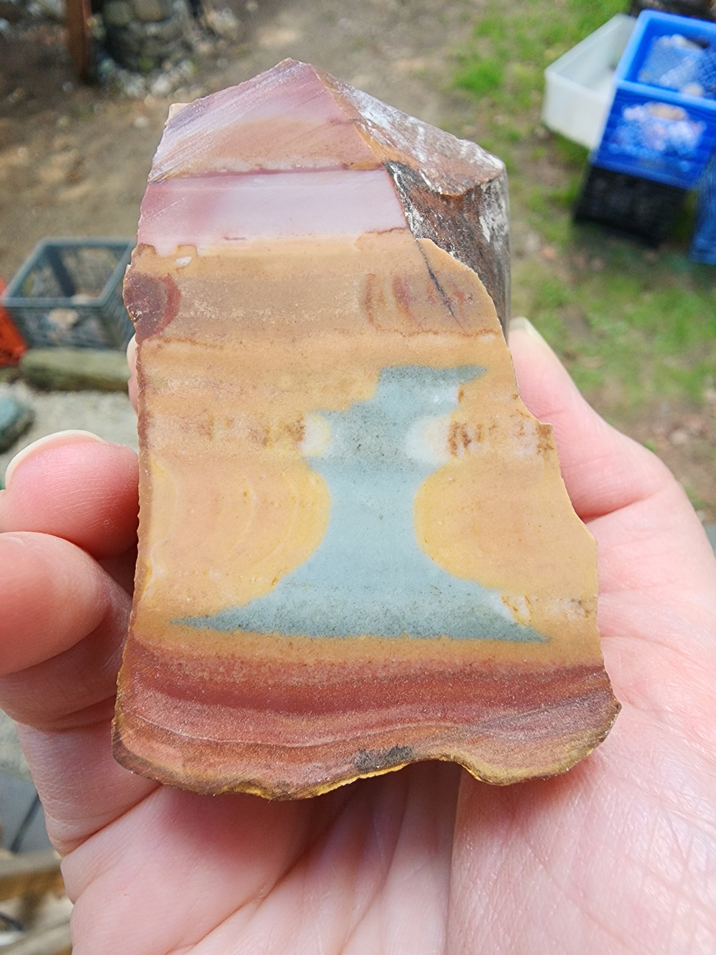 Polychrome jasper rough chunk