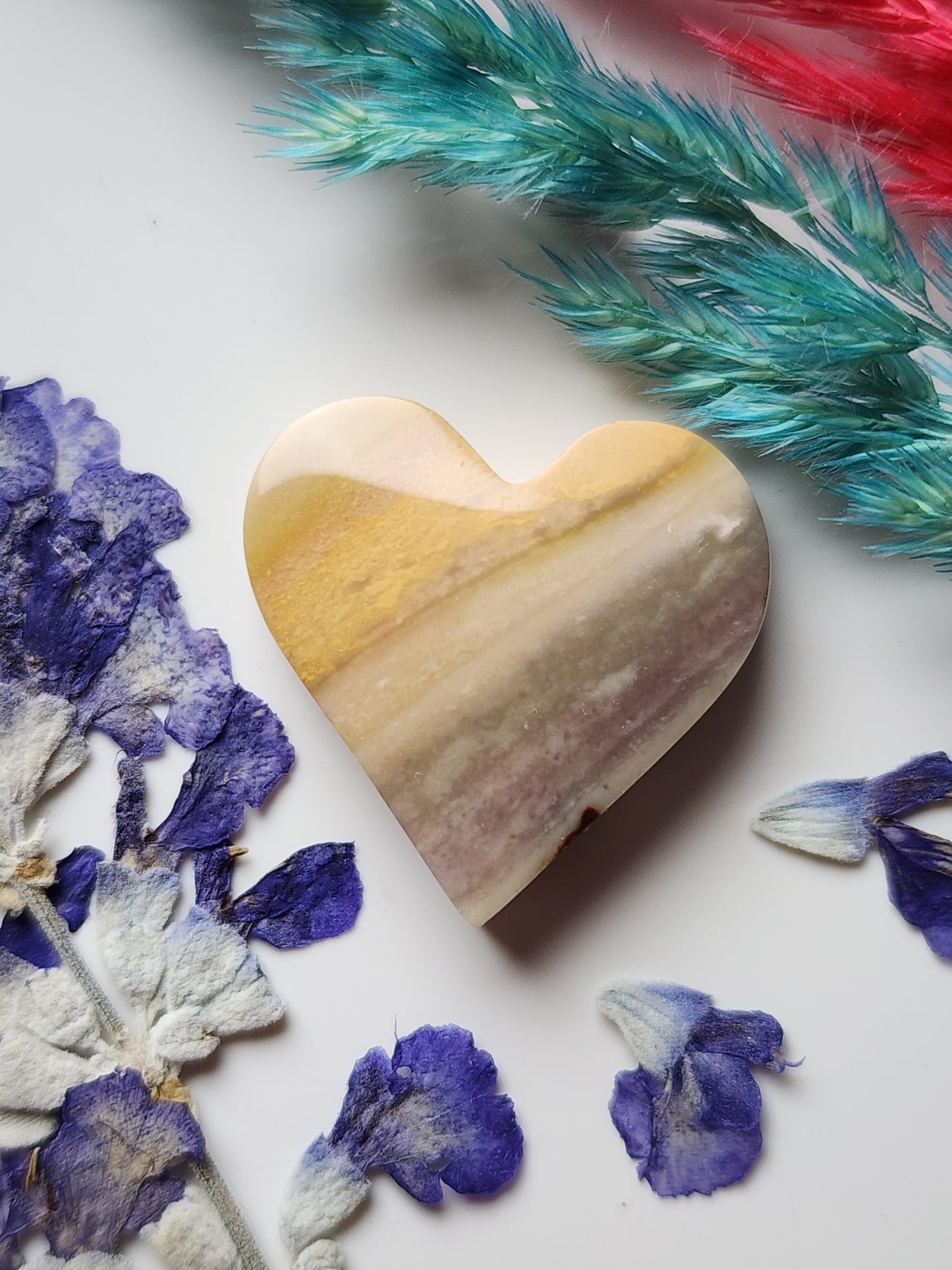 Polychrome jasper heart