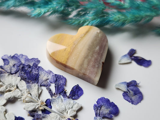 Polychrome jasper heart