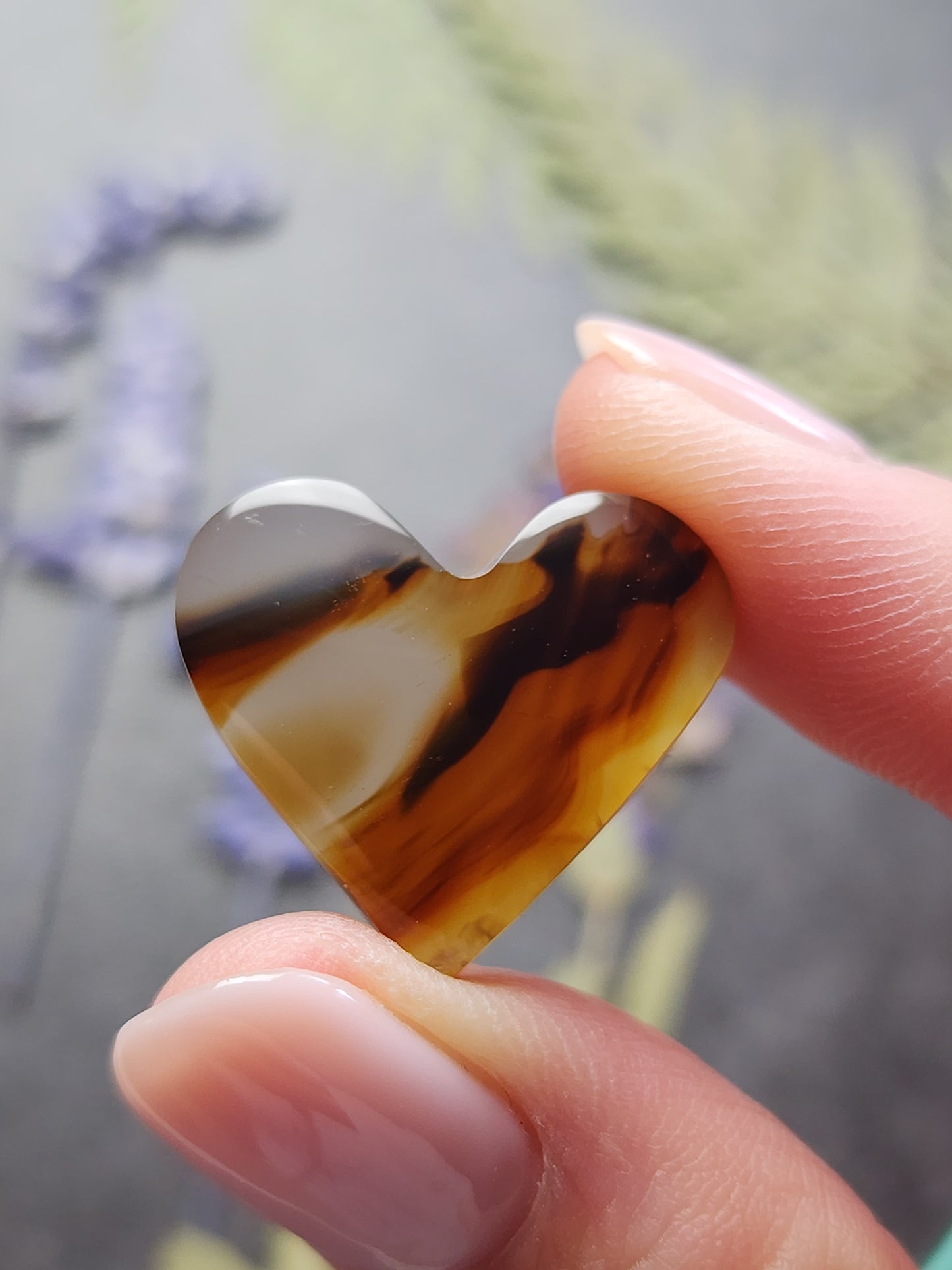 Montana agate heart