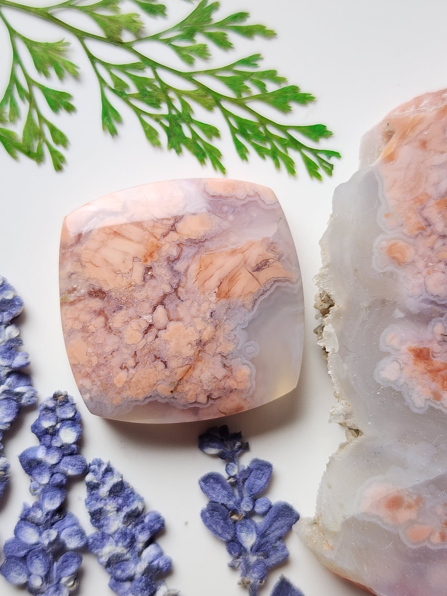 Cotton candy agate