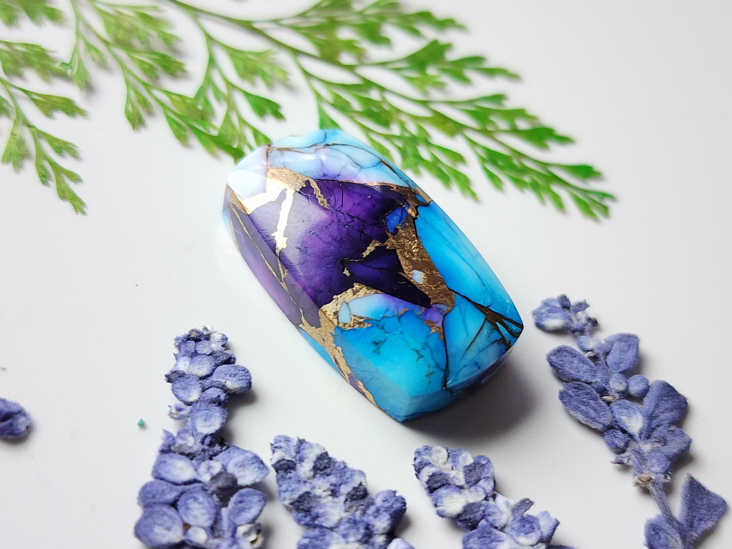 Dahlia Blue with bronze