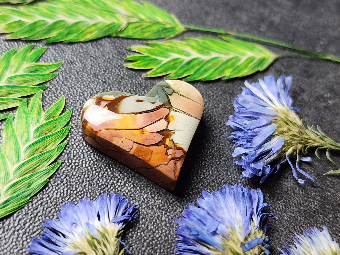Brecciated Polychrome jasper heart