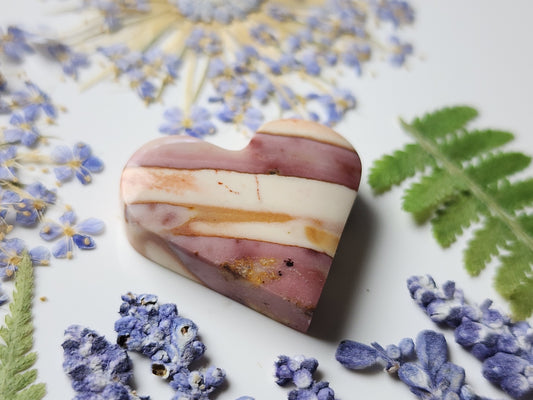 Polychrome jasper heart