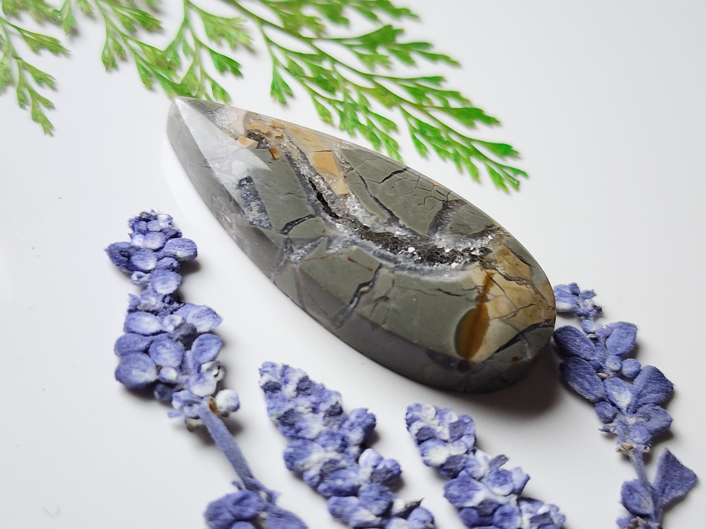 Brecciated Ibis jasper with crystal pocket