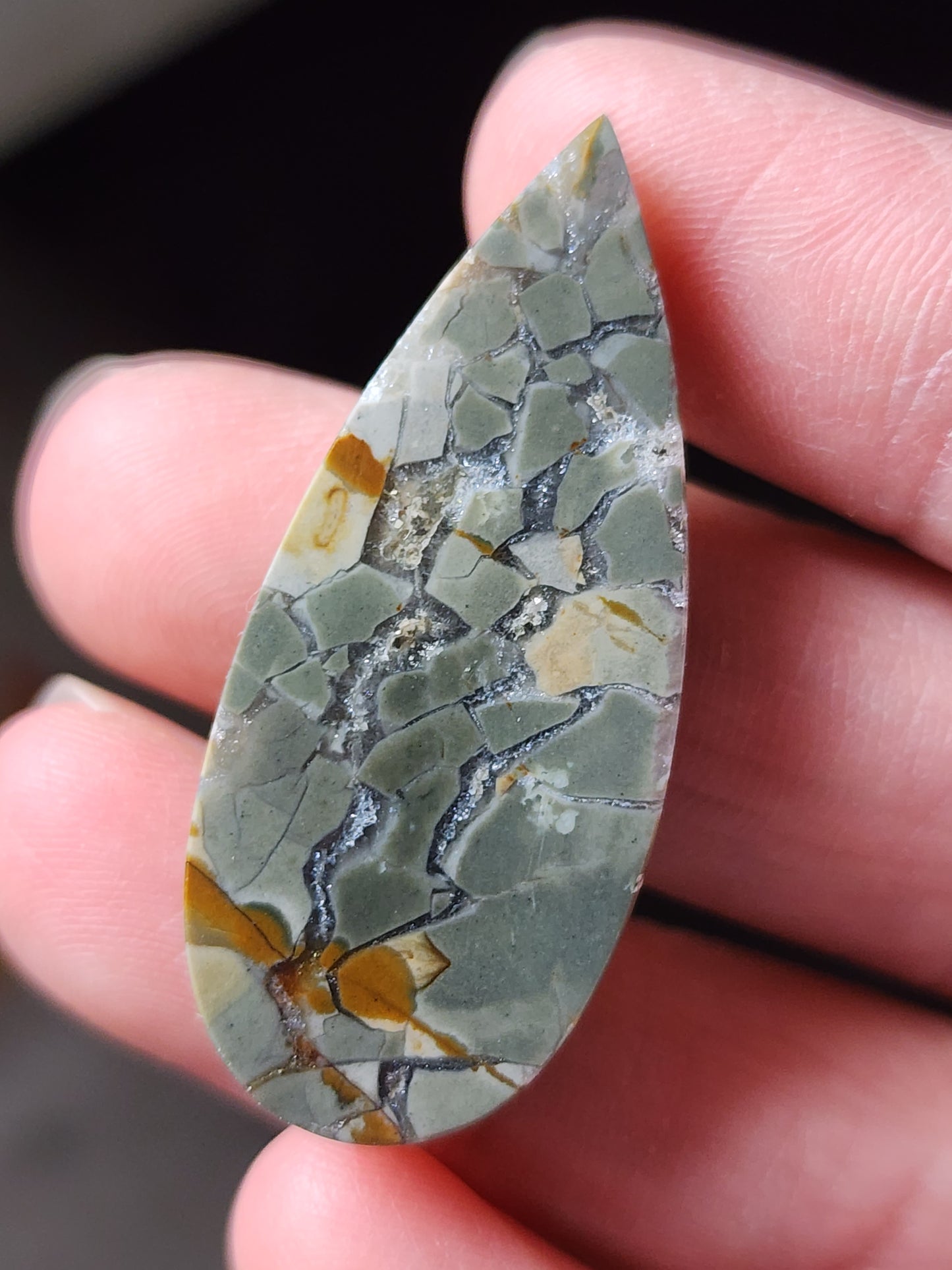 Brecciated Ibis jasper with crystal pocket