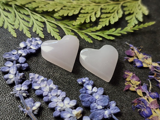 Yttrium Fluorite heart pair