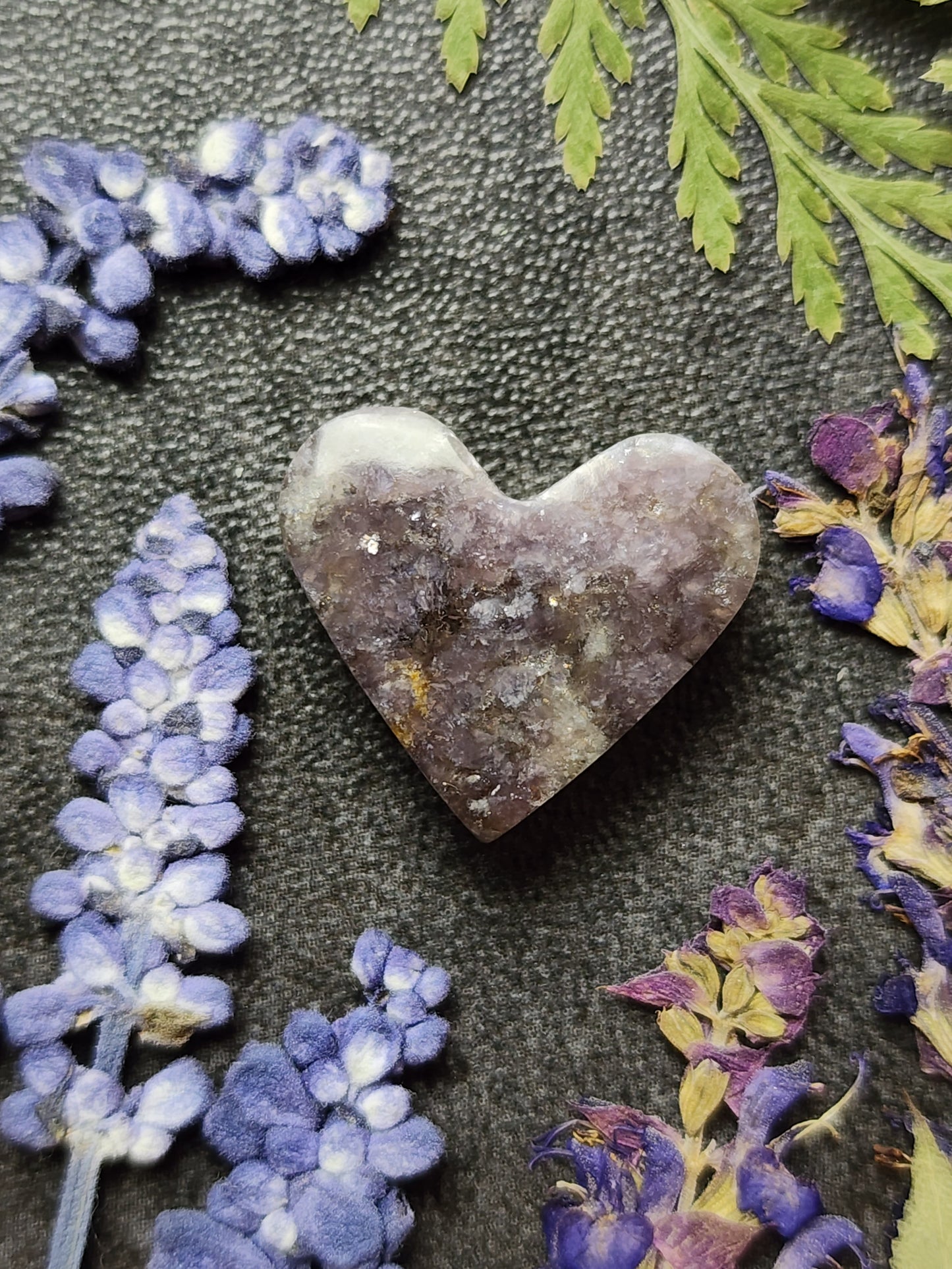 Lepidolite heart