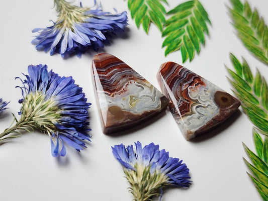 Laguna lace agate pair