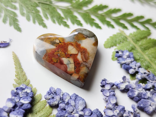 Brecciated Ibis jasper heart