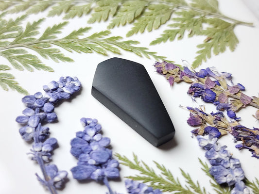 Black jade Actinolite Coffin