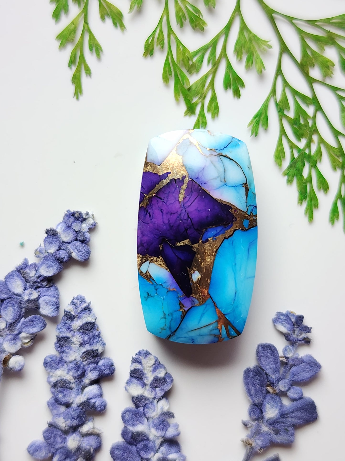 Dahlia Blue with bronze