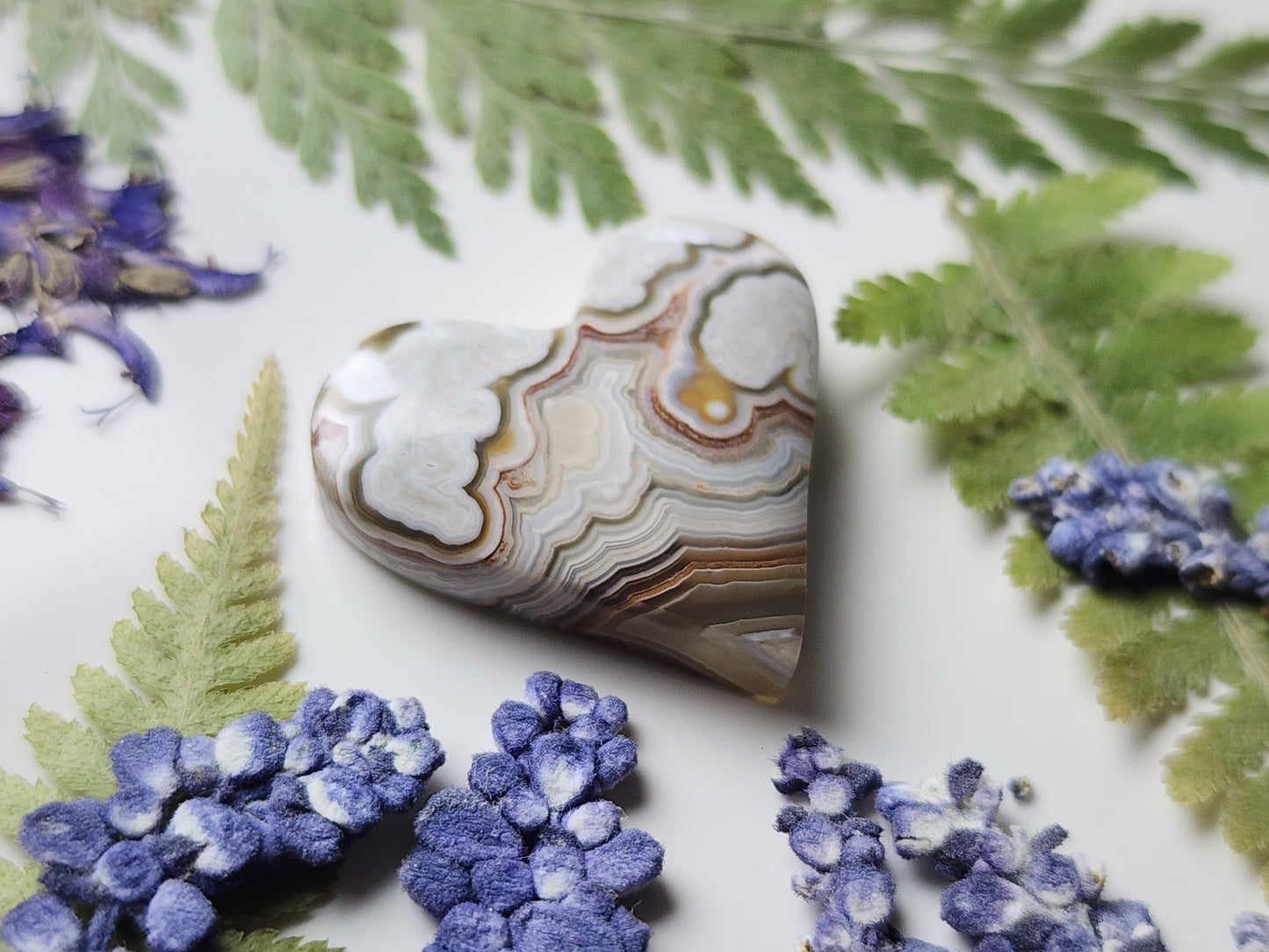 Laguna lace agate heart