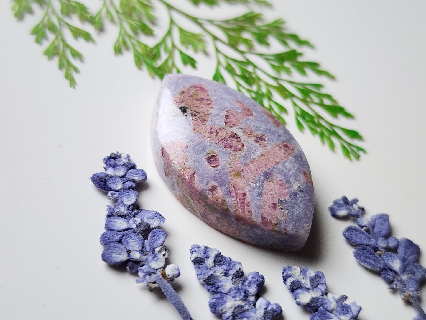 Lepidolite with pink tourmaline