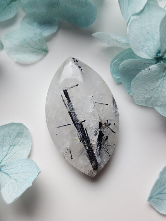 Black Tourmaline in quartz