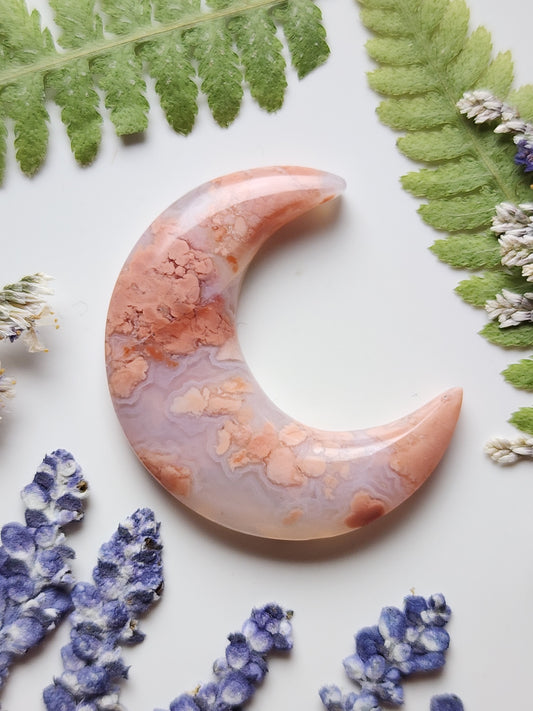 Cotton candy agate Crescent