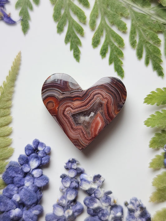 Laguna lace agate heart