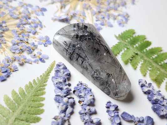 Black Tourmaline in quartz
