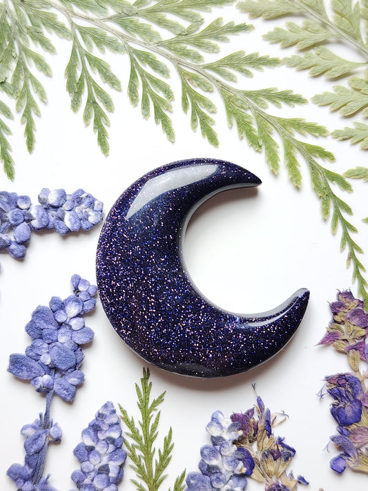 Blue Goldstone crescent