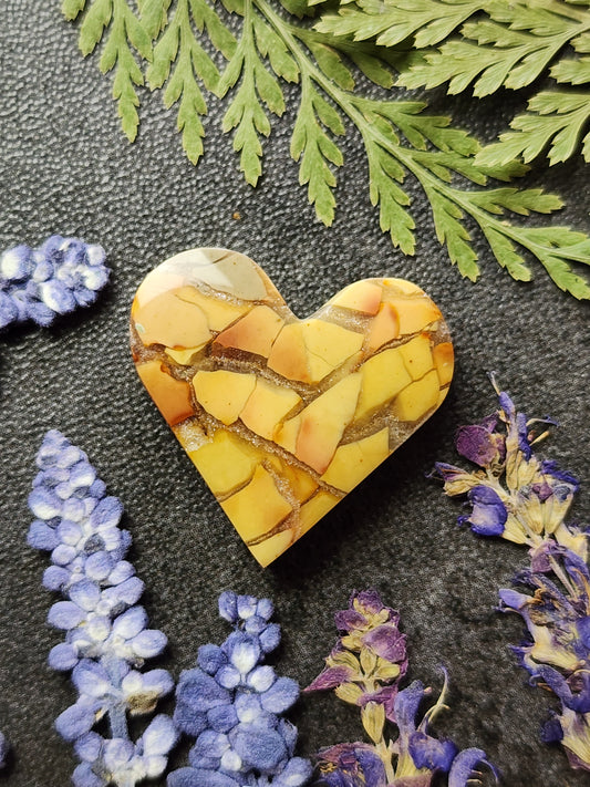 Brecciated Ibis jasper heart