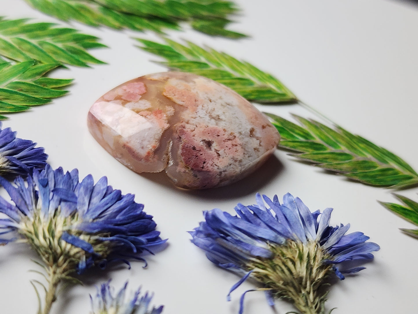 Pink Lady plume agate