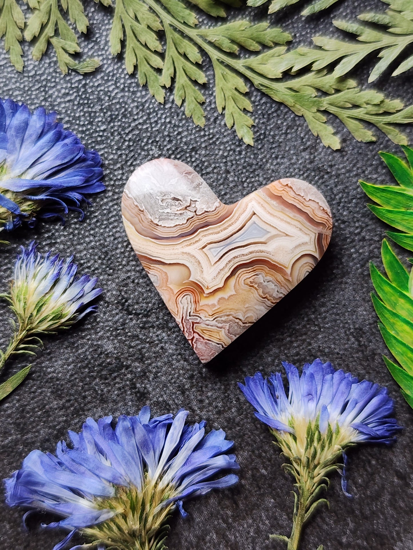 Laguna lace agate heart