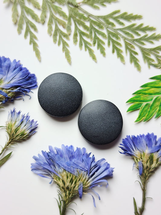 Black jade Actinolite pair (matte)