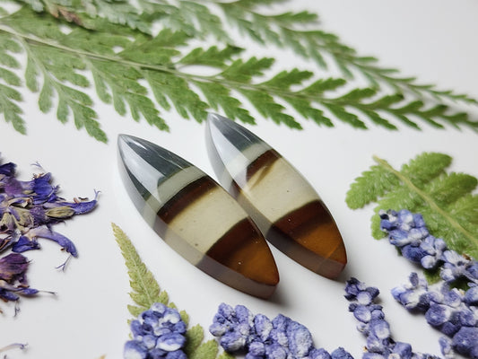 Polychrome jasper pair