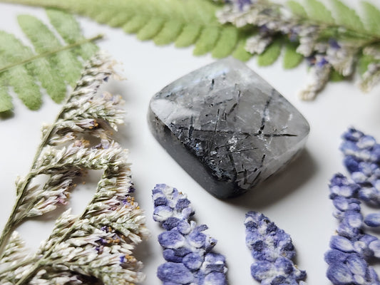 Black Tourmaline in quartz
