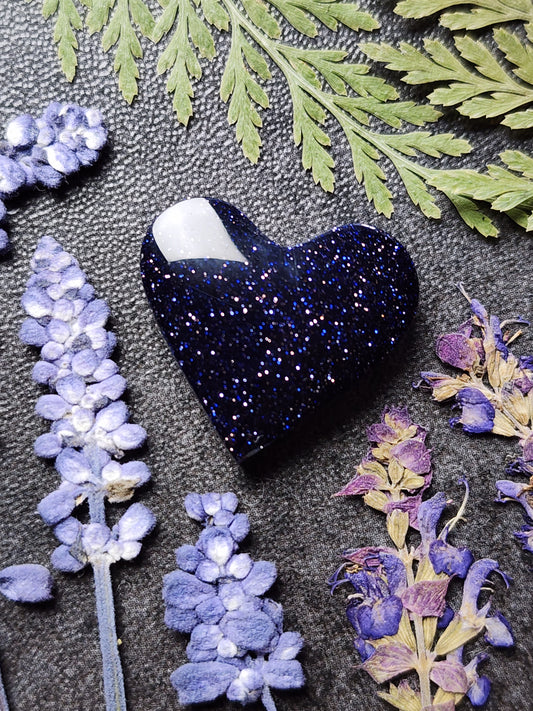 Blue goldstone heart
