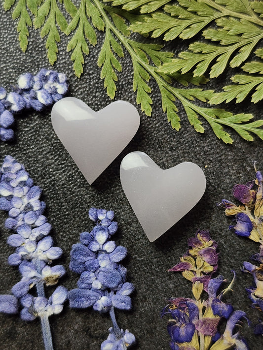 Yttrium Fluorite heart pair