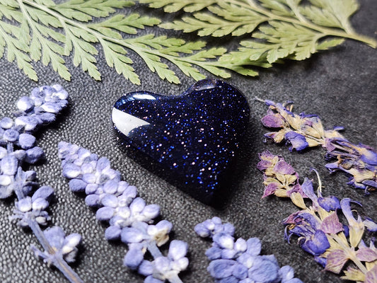 Blue goldstone heart