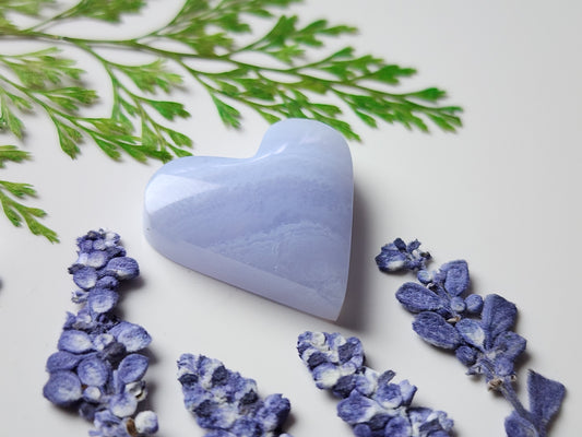 Blue lace agate heart