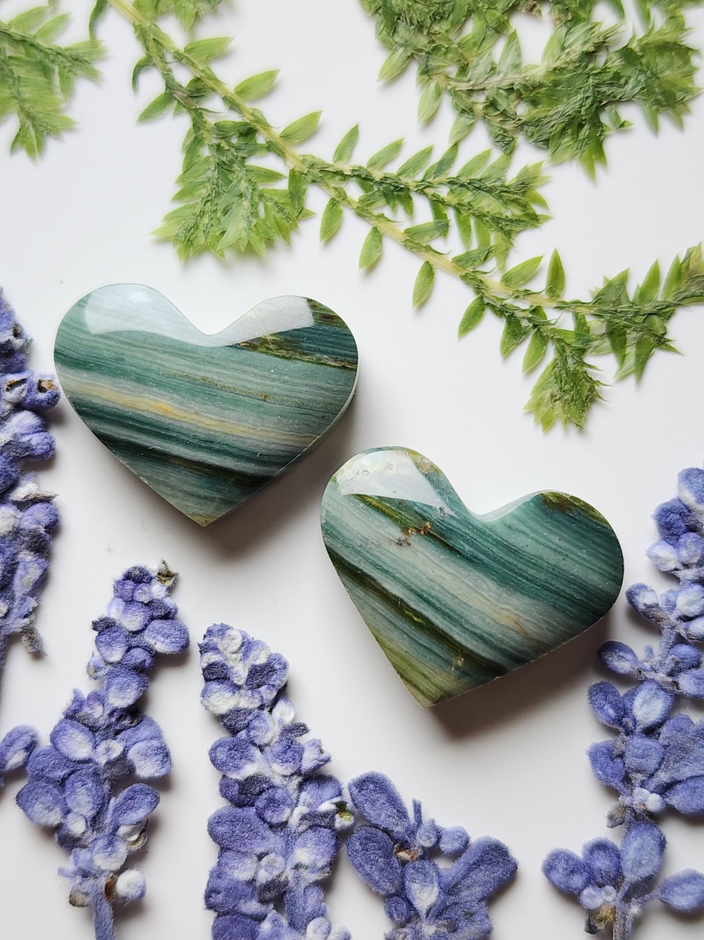Gary Green jasper heart pair