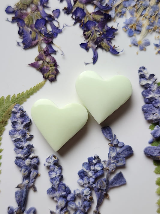 Lemon Chrysoprase heart pair