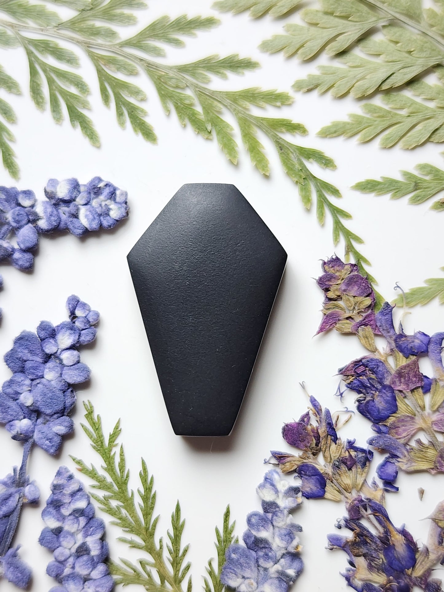 Black jade Actinolite Coffin