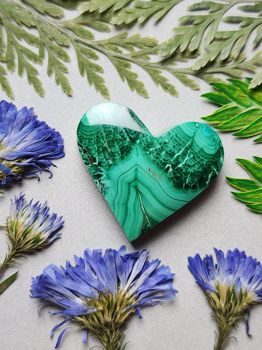 Malachite heart
