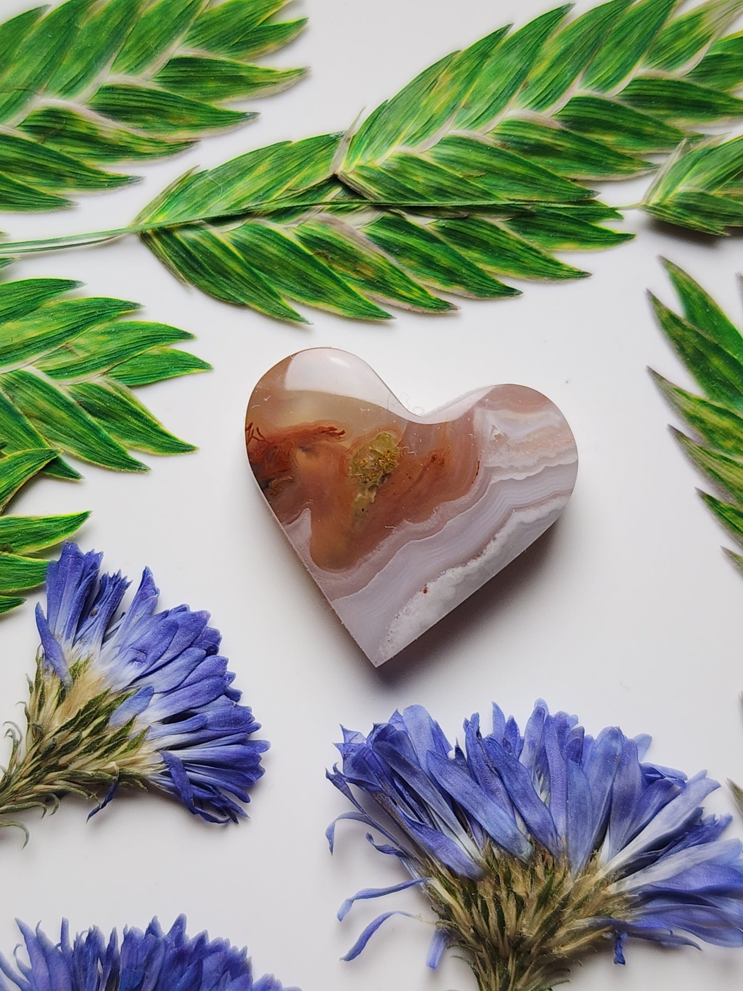 Agua Nueva agate heart
