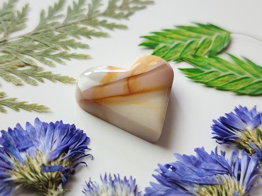 Polychrome jasper heart