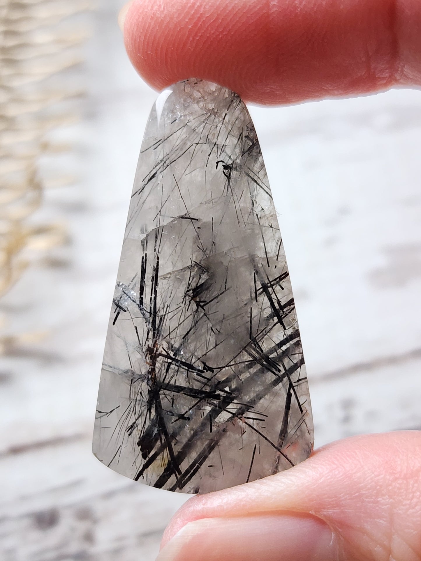 Black Tourmaline in quartz