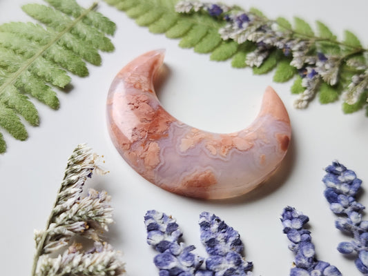 Cotton candy agate Crescent