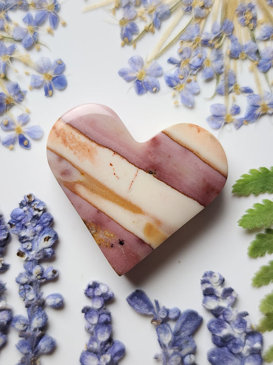 Polychrome jasper heart