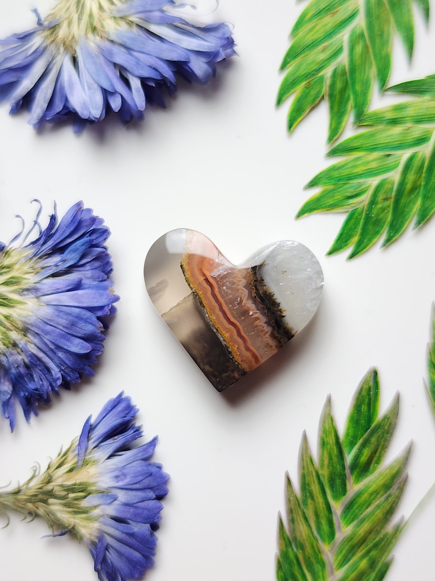 Agua Nueva agate heart