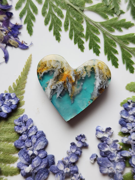 North ridge plume agate heart Doublet