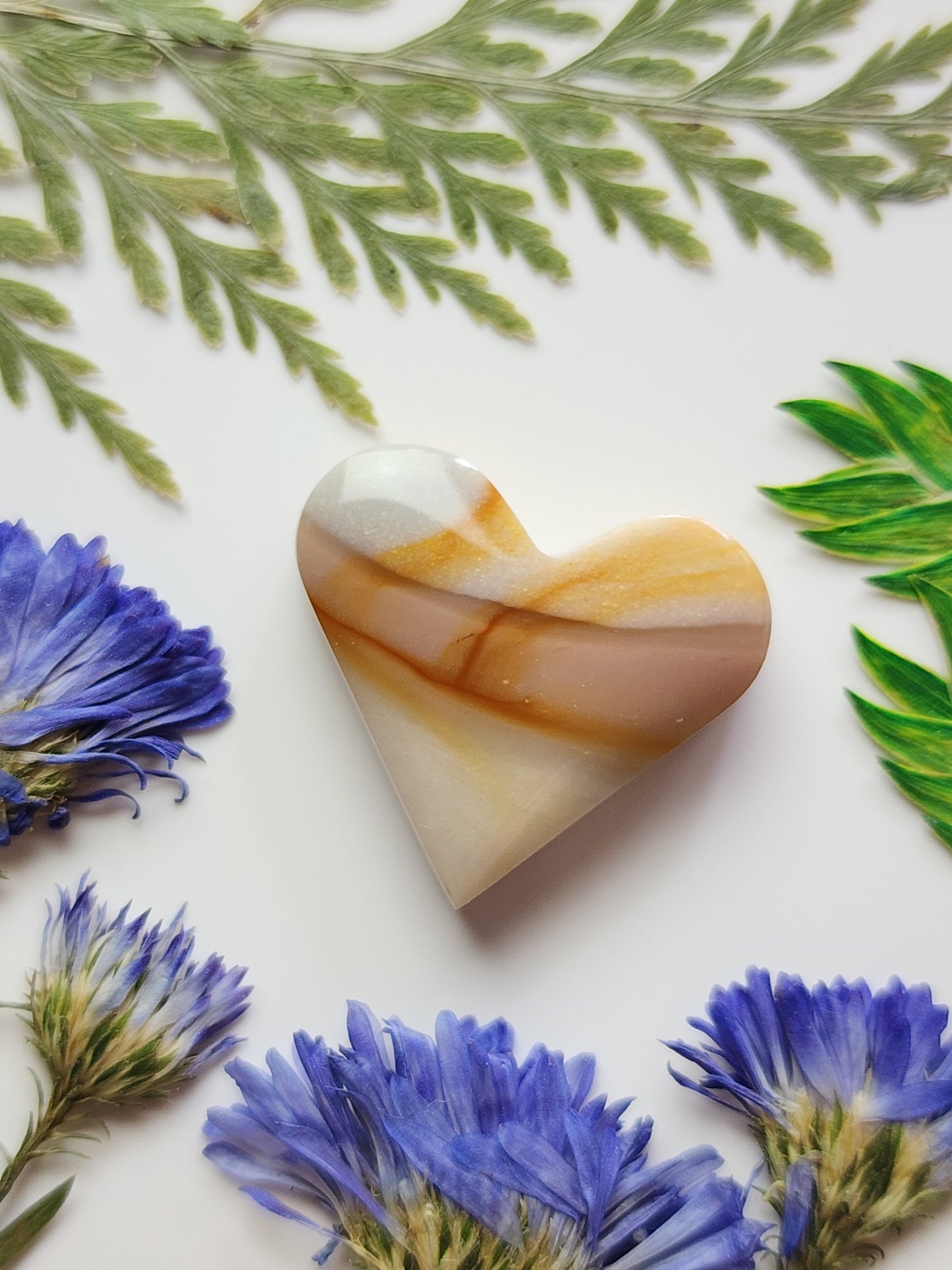 Polychrome jasper heart